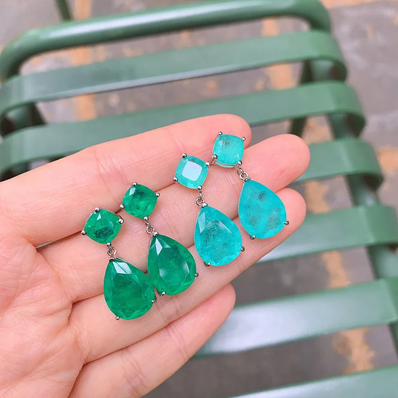 

Emerald Green Earrings for Women Simple Blue Drop Earrings Jewelry Wholesale