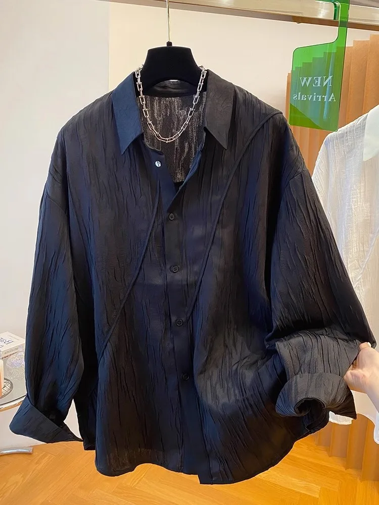 เสื้อคลุมผู้หญิงสไตล์ลำลอง แขนยาว ผ้าบาง ใส่สบาย ดีไซน์ทันสมัย คอพับ ผ้าเนื้อนุ่ม สีพื้น เหมาะสำหรับต้นฤดูใบไม้ร่วง