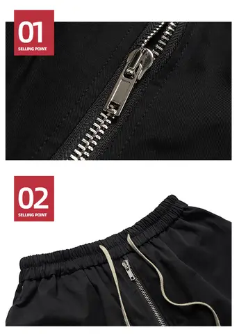 MIJKO Sidoslit Boxningsshorts Herr Elastisk Midja Svart Dragsko Femkvartsbyxor 10 best sales herrshorts med sidoslit - №9