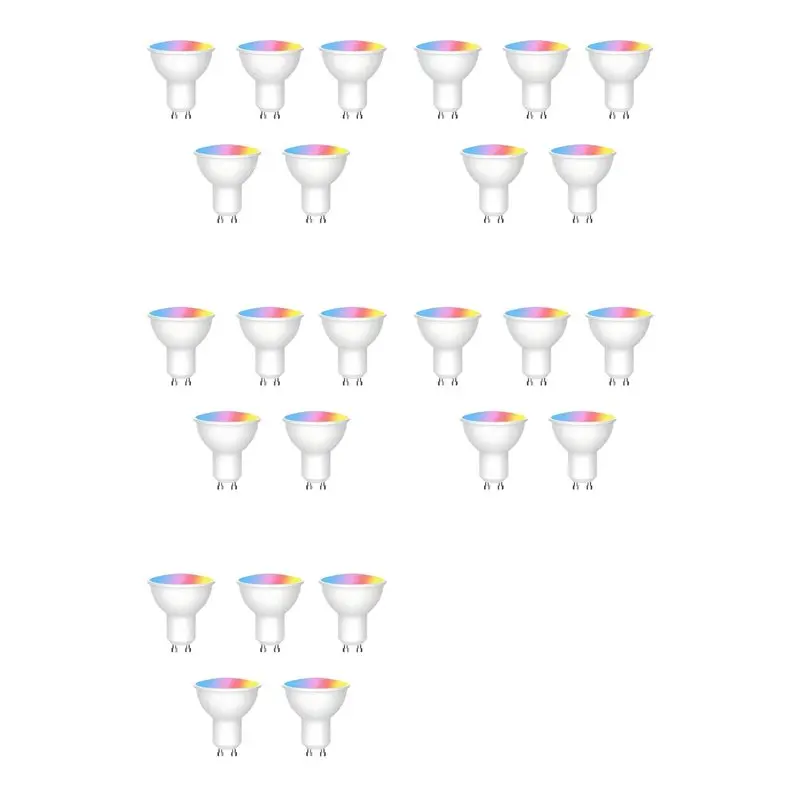 【CYBER MONDAY】25PCS Tuya Wifi GU10 Smart LED Light Bulb Dimmable 6W 220V Smart Life App Control Spotlight Bulb Works With Alexa