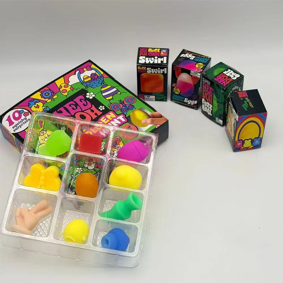

2026 Hot Nee-doh Golden Egg Treasure Hunt Blind Box Toy With Squishy Surprise Stress Relief Squeeze Kids' Easter Party Toy
