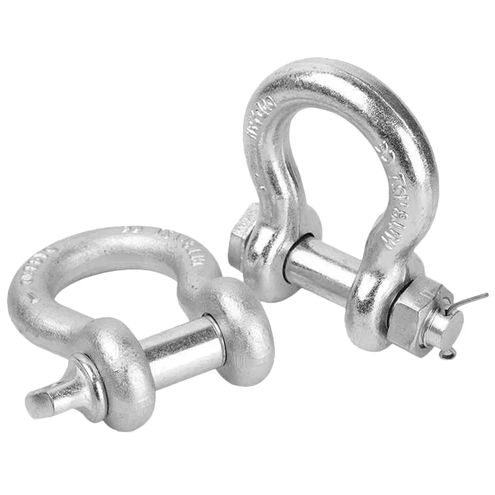 

2 Pcs American U-shaped Buckle Recovery Shackles for Towing Heavy Duty Ring Anchor Trucks Rings Rigging