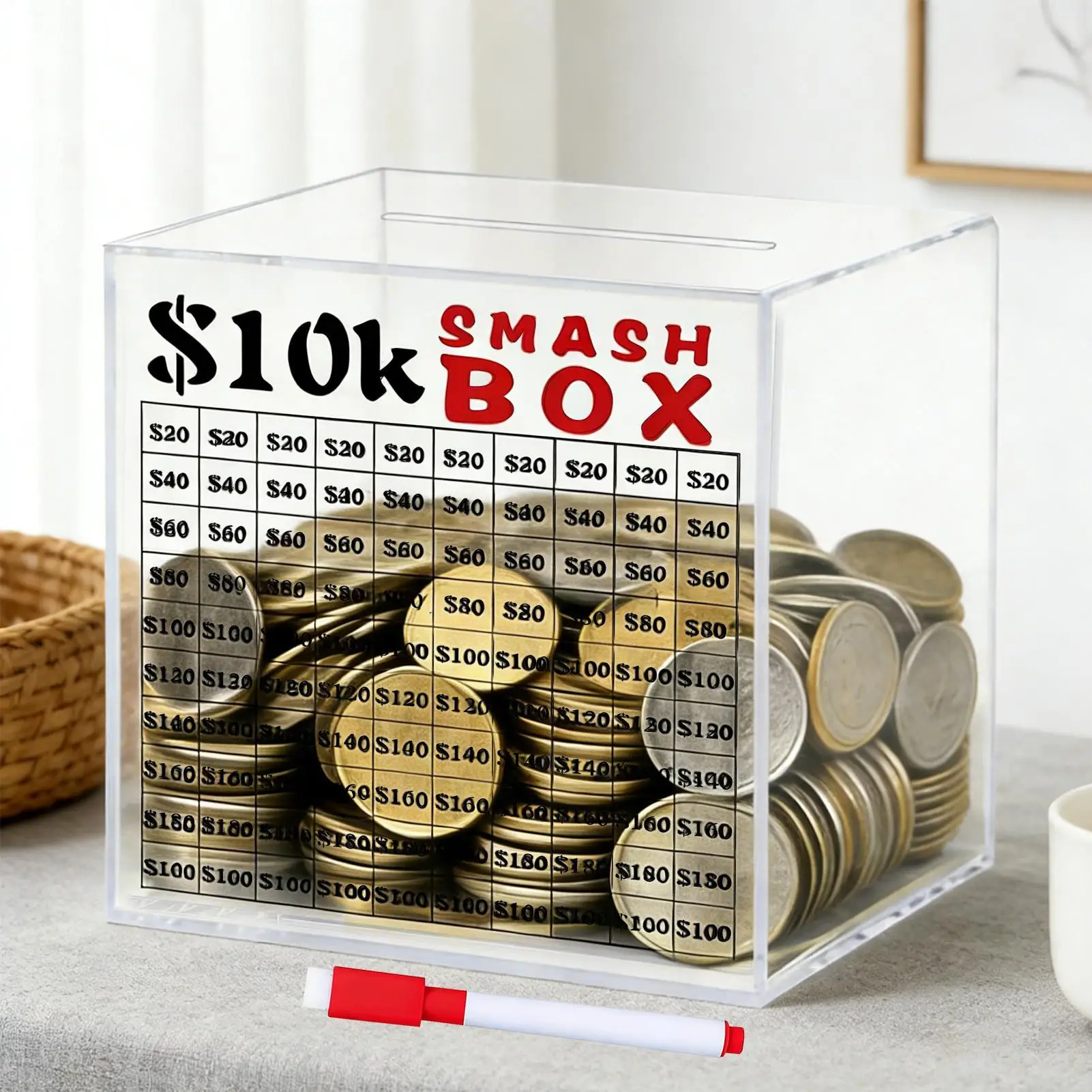 

Акриловая копилка для взрослых: нужно разбить, чтобы открыть. Деревянная копилка для экономии денег. Прочная копилка для изучения принципов финансового учета.