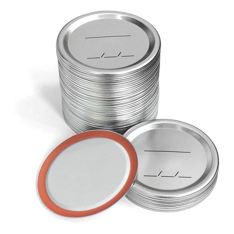 80Pcs Wide Mouth Canning Lids,Jar Canning Lids For Ball,Split-Type Lids Leak Proof 86Mm Jar Lids For Canning