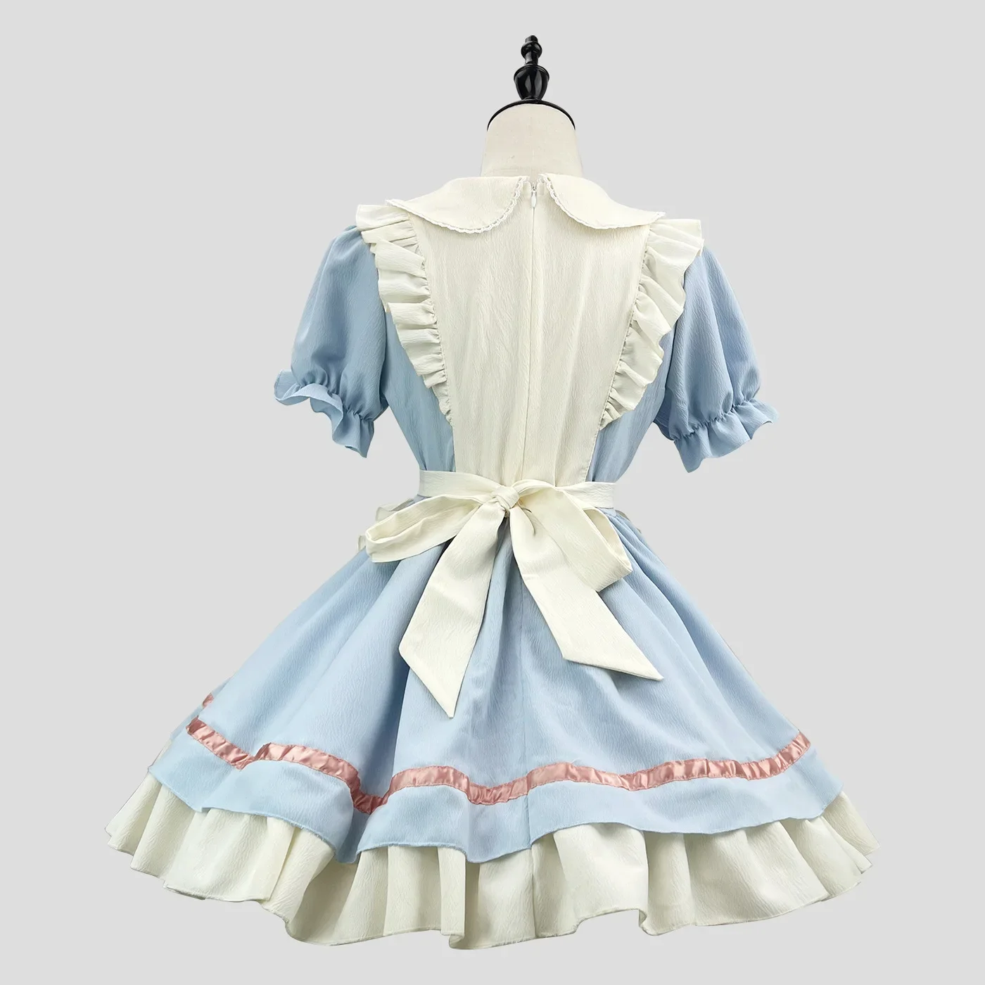 In Stock Apron Dress Cat Girl Maid Cosplay Costume Cute Maid's Uniforms Collars and Hair Accessories Set Classic Maid Large