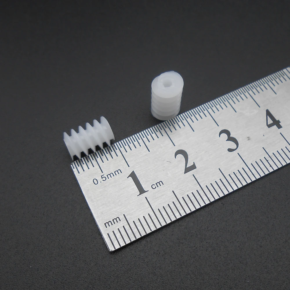[50Pcs/Lot] 6X9X2 W692A 0.5 Modulus Plastic Worm Reduction Gear Bore Hole Aperture 2MM 1.95MM 2A Tight Fit 0.5M Dia. 6MM X L 9MM