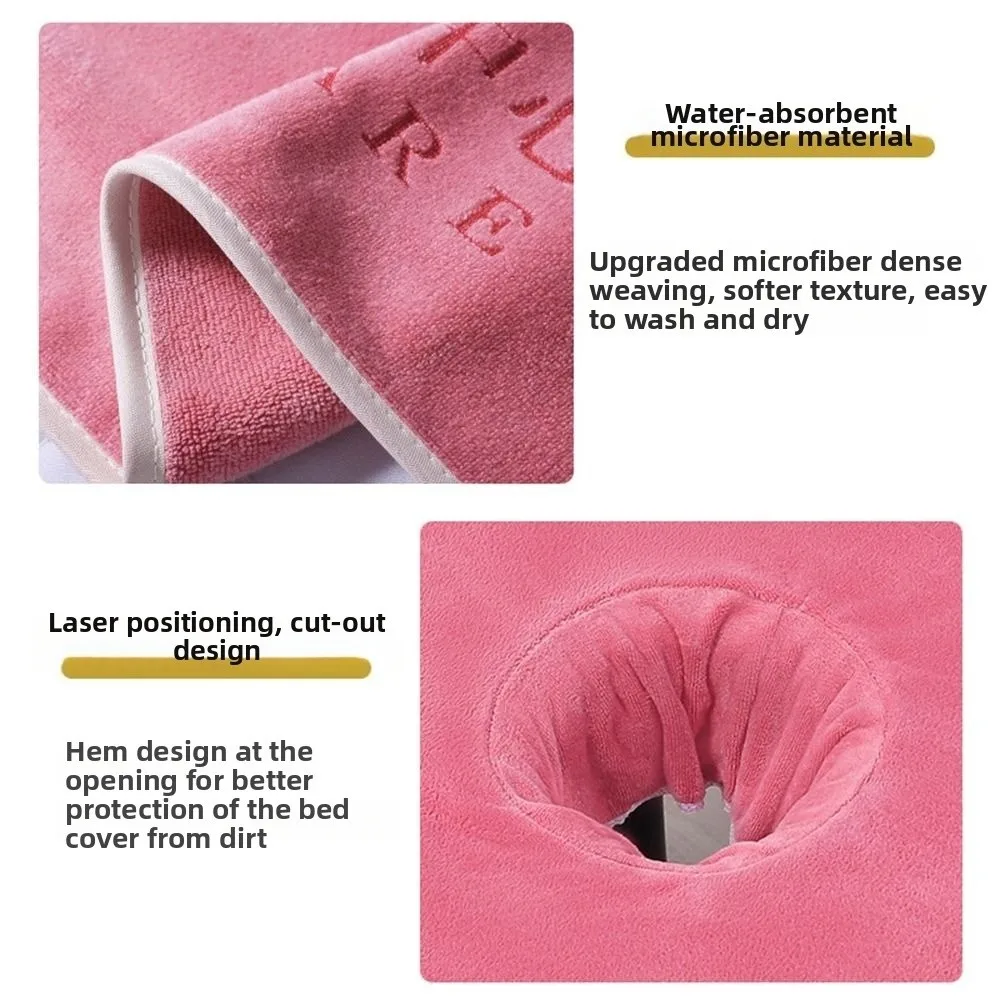 New Soft Cotton Massage Facial Towel 40x80cm with Hole Massage Face Towel Breathable Thickened Spa Salon Towel for Salon SPA