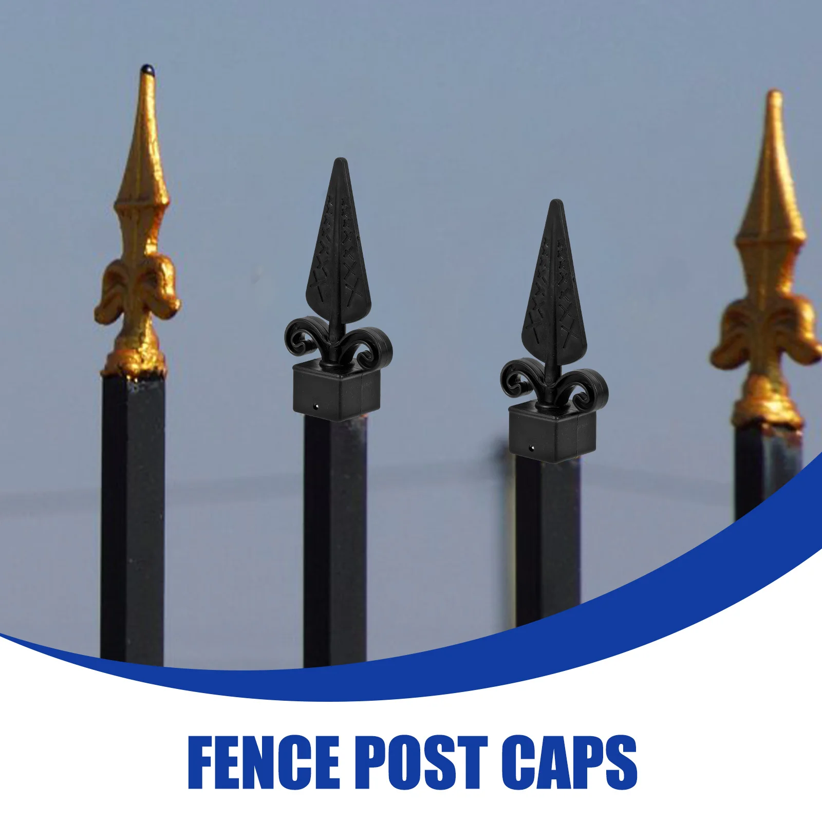 

10pcs Plastic Fence Post Caps Weatherproof Replacement Covers For Garden Deck Posts Decorative Guardrail Caps Fence