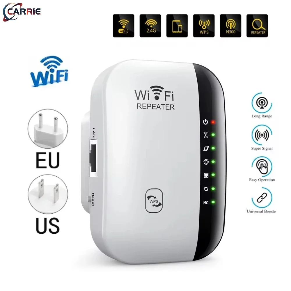 Portable Wireless Network Router , 300mbps Network Amplifier Relay Signal Enhancement, Easy To Carry, Suitable For Travel