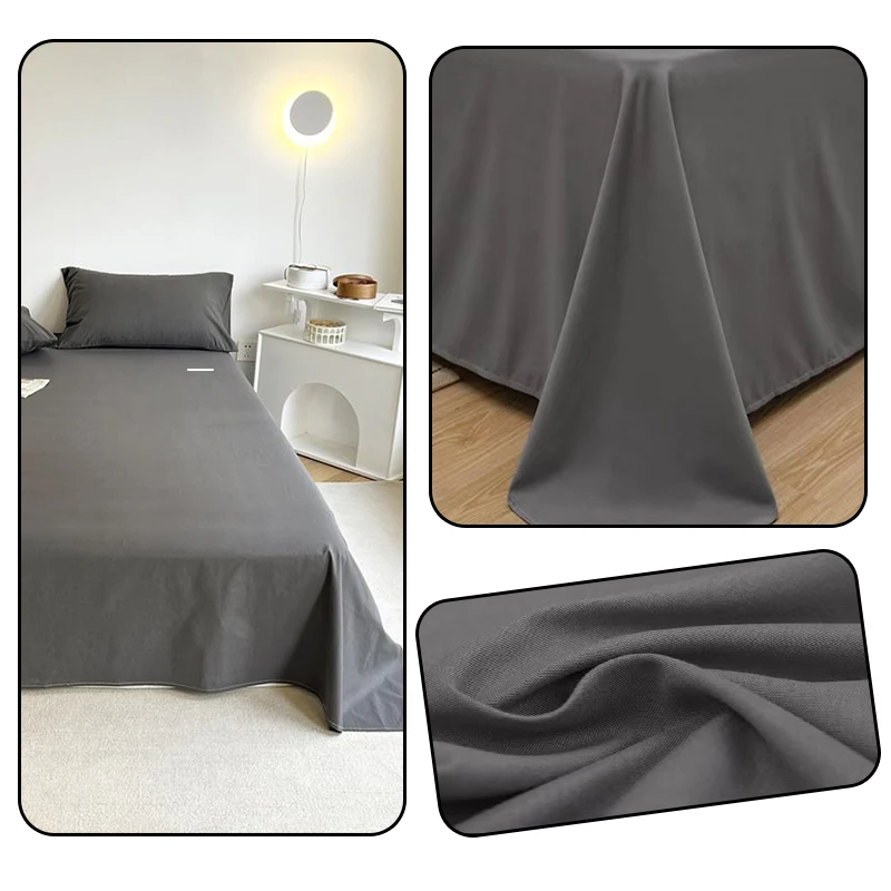 Cotton Bed Sheet Cover Solid Twin Size Bed Sheets Beds Fabric Single Double Sheet Home Sheets for Bed Flat Bed Sheet