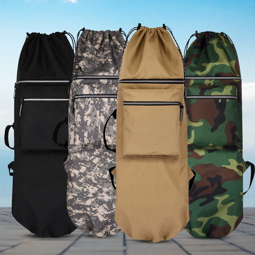 Skateboard Storage Backpack Oxford Cloth Diving Equipment Storage Bag Multifunction Drawstring Closure Skate Accessories