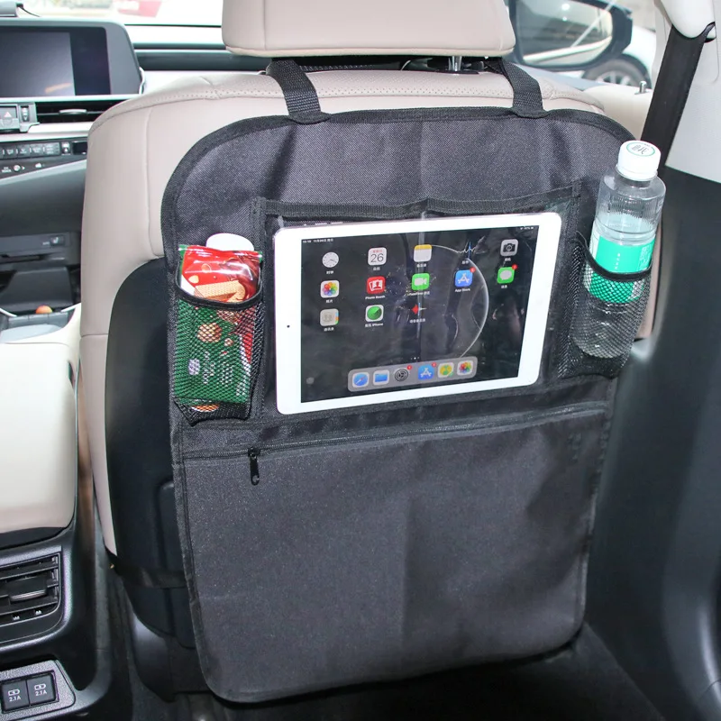 Car Seat Back Organizer Car Seat IPAD Bag Oxford Cloth with Anti-kicking Function