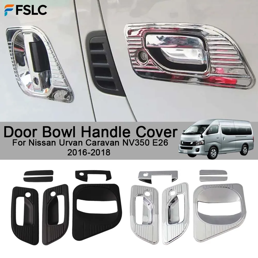 

Car Decoration Door Bowl Handle Cover For Nissan Urvan Caravan NV350 E26 2016-2018 Cars Accessories Styling Upgrade
