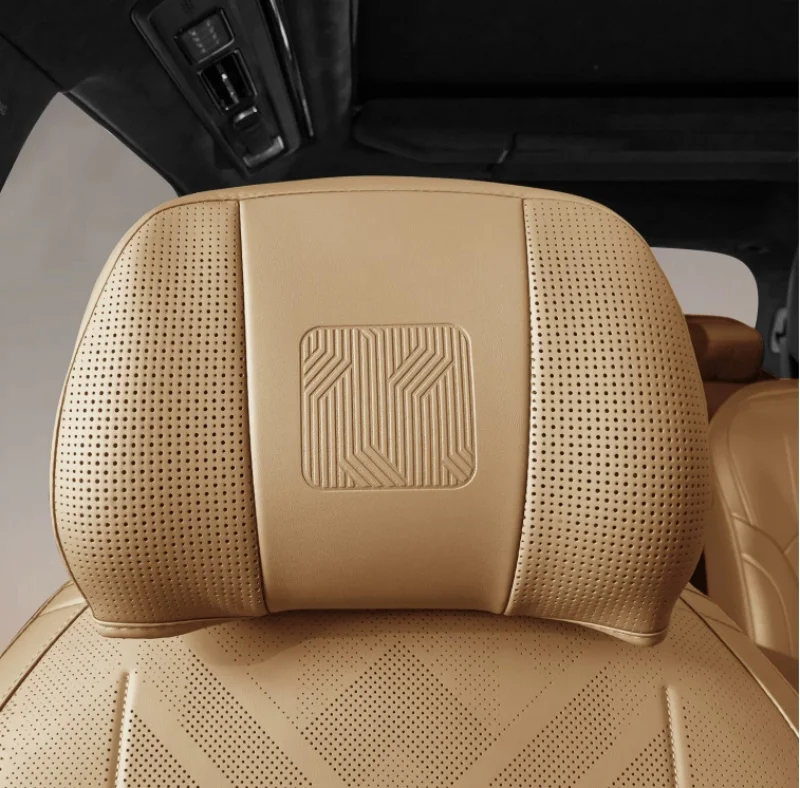 Car All Inclusive Magnetic Headrest Protective Cover Fit for ZEEKR 9X‌ 2026 Modified Leather Headrest Decorative Cover Car Parts