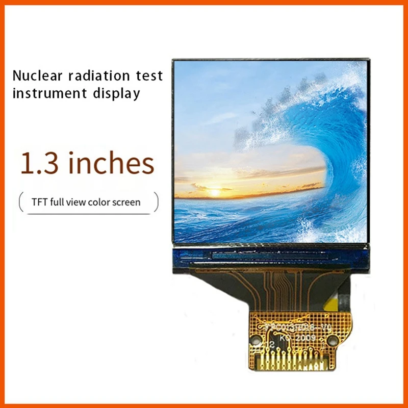 

Детектор ядерного излучения ЖК-экран 240X240 Емкостный 1,3-дюймовый тестовый дисплей Тестер ядерного излучения Цветной экран Черный