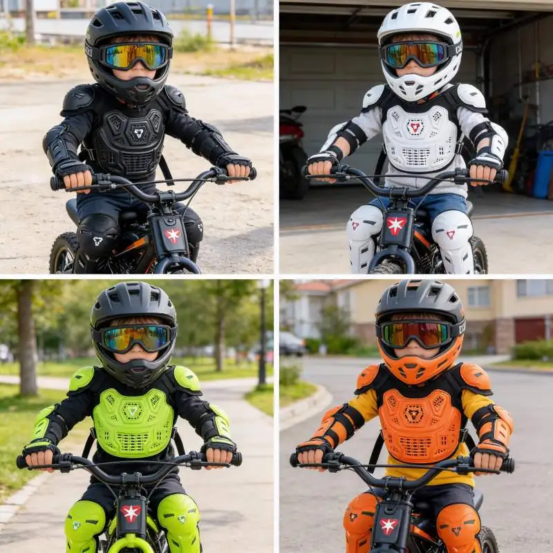 Children Motorcycle Riding Body Armor Kids Motocross Back Vest Chest Elbow Knee Protectors Off-Road Moto Cycling Protective Gear view 6