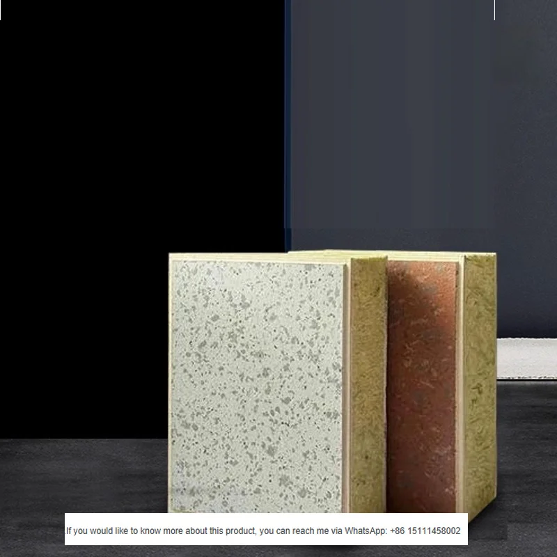 Litchi Surface Ceramic Sheet Veneer Thermal Insulation Decorative Integrated Board for Office Building Fireproof Grade