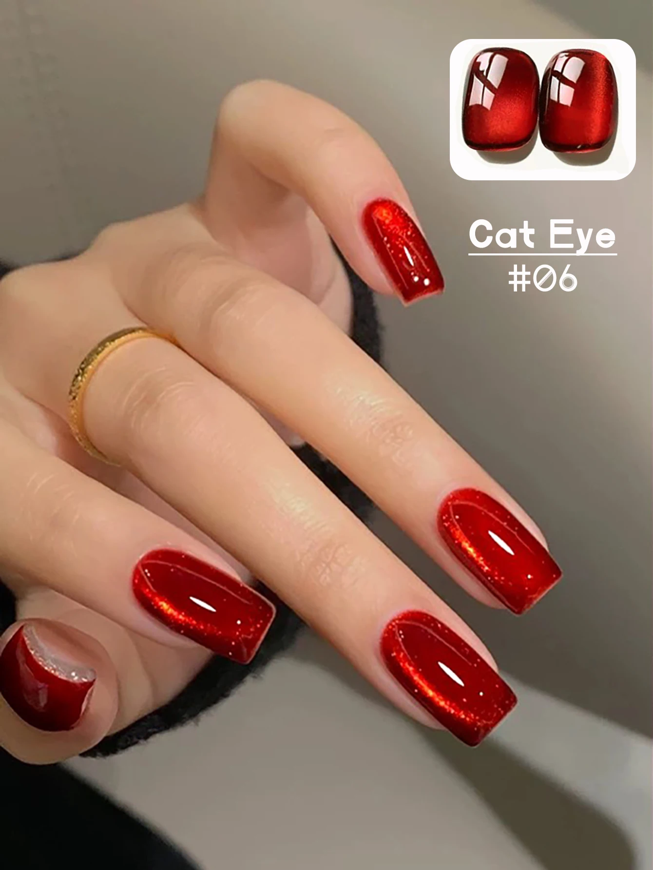 1pcs PSK Whitening Red Transpa - огляд і ціна Nail Art Red Wine Cat Eye