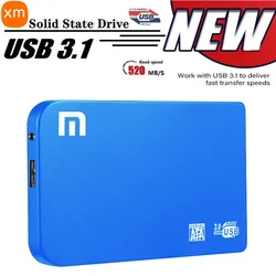 Portable SSD 1TB High-speed 2TB External SSD Hard Drive USB3.0 Type-C Drive for Laptop/PC/Phone Mobile Hard Disk Storage Disk