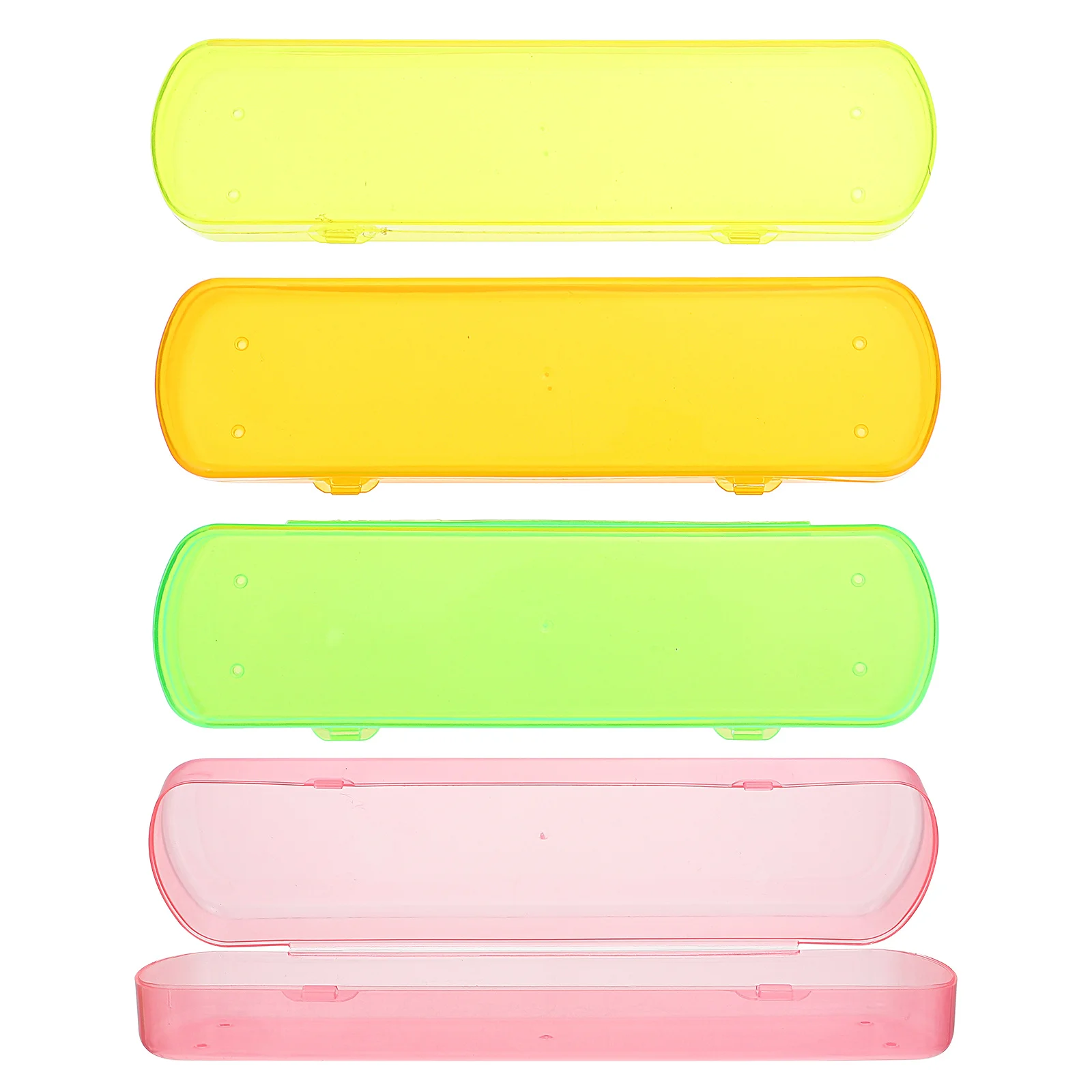 4 قطعة فرشاة الأسنان حقيبة سفر صندوق بلاستيكي منظم الأعمال تخزين مدمج محكم الهواء حواف ناعمة فرشاة الأسنان حقيبة سفر #5