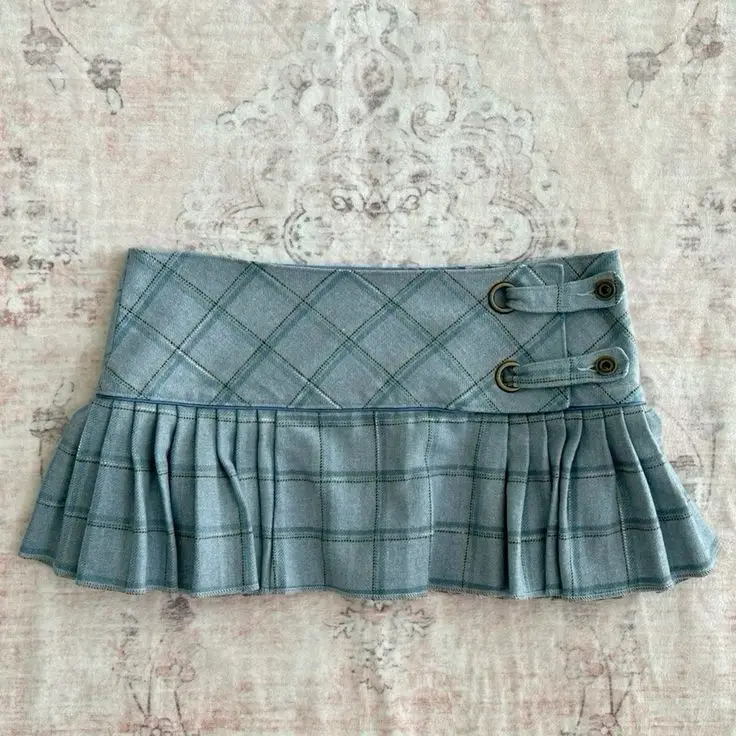 

Punk Skirt Grid Womans Clothes Goth Y2k Mini Skirt Harajuku Korea Sweet Vintage Sexy 2000s Preppy Summer Grunge Emo Skirts Fairy