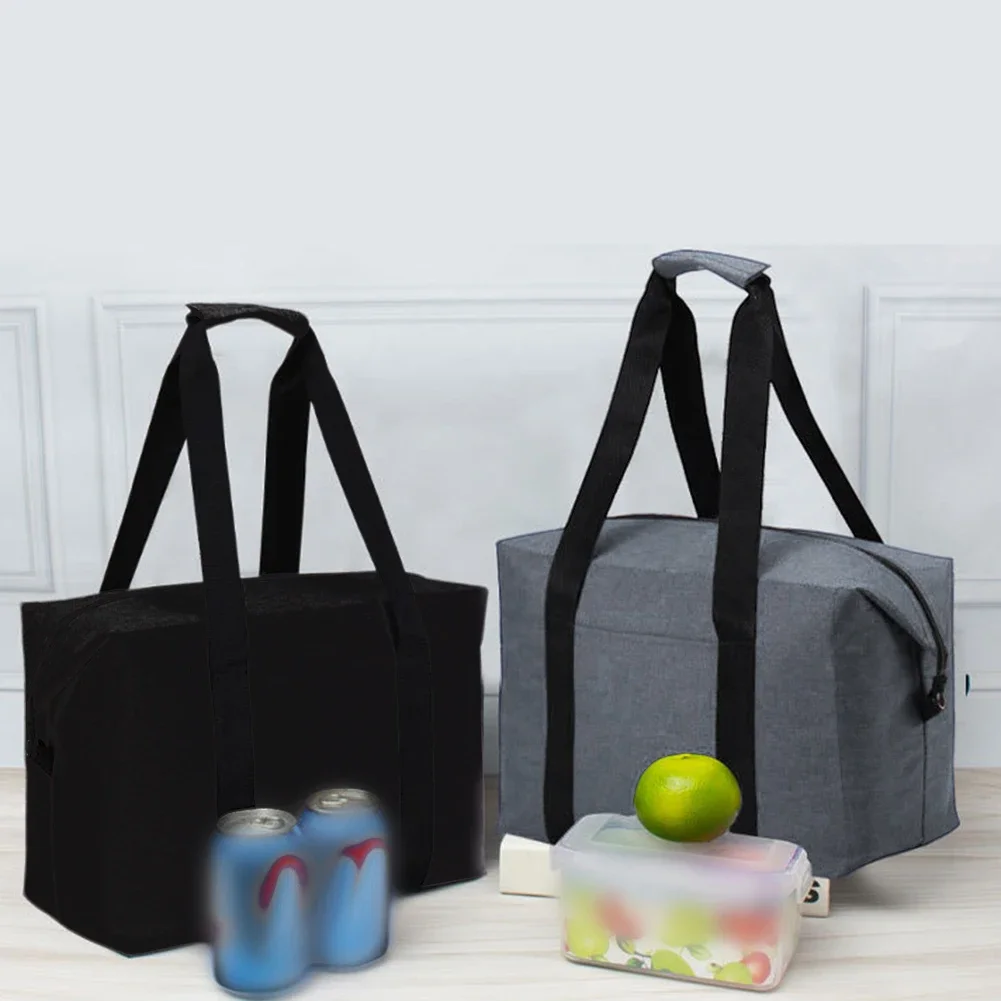 Large Capacity Waterproof Oxford Cloth Insulation Bag Outdoor Camping Picnic Lunch Box Lunch Bag Folding Insulation Bag