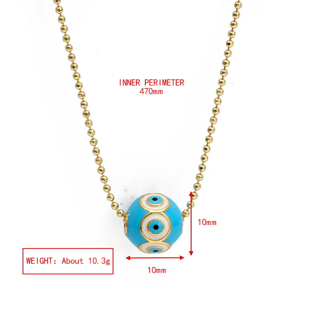 Lucky Eye Colorful Drip Oil Turkish Evil Eye Pendant Necklace Copper Micro Pave Zircon Necklace for Women Girls Jewelry BE815