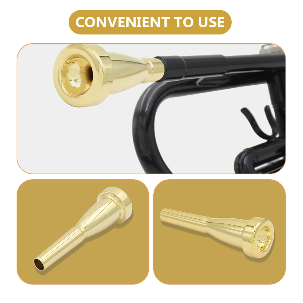 

Trumpet Mouthpiece Small Metal Accessories Replacement Polished Shape Design Musical Instrument Parts Gift for Players