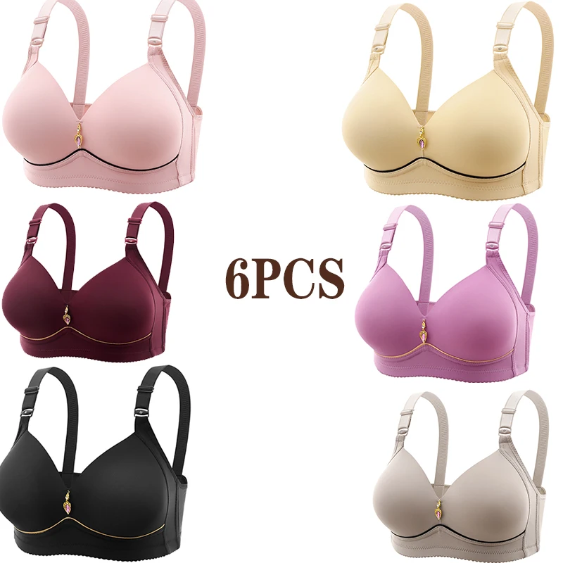 Damski biustonosz plus-size bez fiszbin, wygodny, oddychający biustonosz z cienką miseczką, niemagnetyczną, błyszczącą powierzchnią
