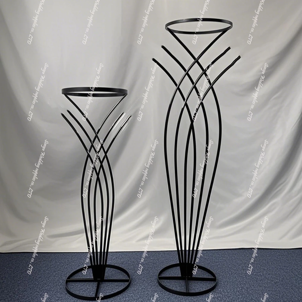 Centerpiece Vase Tall - 10 ชิ้น) แจกันทรงสูงสีทอง/ขาว/เงิน/ดำ สำหรับตกแต่งโต๊ะงานแต่งงาน ฐานวางดอกไม้สำหรับงานปาร์ตี้และงานอีเวนต์