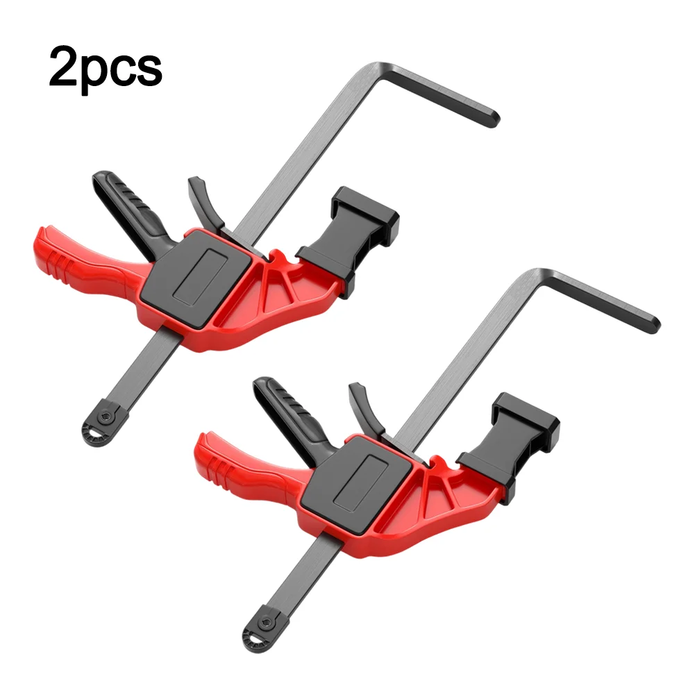 

Тонкий зажим для деревообработки F-типа для гусеничных пил, сила 90 кг, быстроразъемные резиновые наконечники из углеродистой стали, прочная конструкция