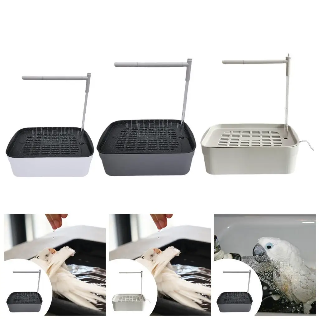 

USB электрическая птичья ванна, душ, фонтан, ванна с попугаем, имитация клетки с дождевой клеткой, аксессуар для африканского серого неразлучника