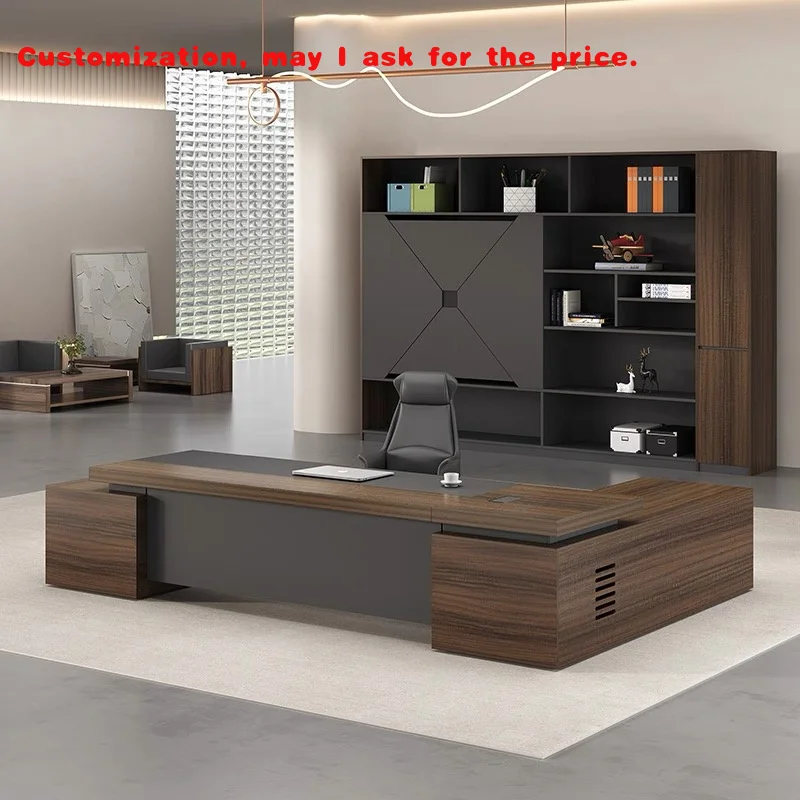 custom.Top-notch Quality L Shape Melamine Executive Office Desks Best Selling Wooden CEO Big Table Office Desk
