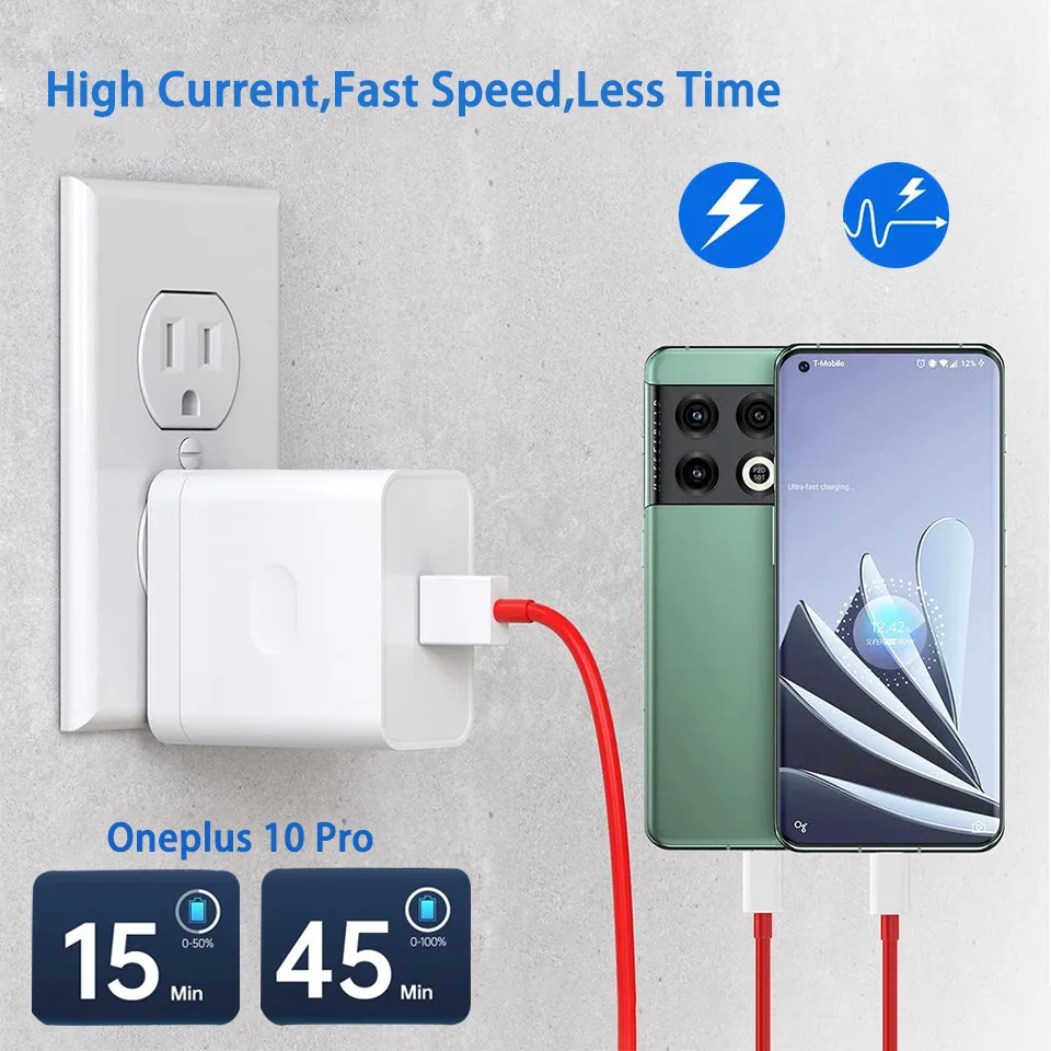 Oneplus Charger Original Supervooc 80w Type-A Adapter Super Fast Charging Cable 100w Type C One Plus 13 10 Pro 11 Nord CE 3 5 4 - náhled 2