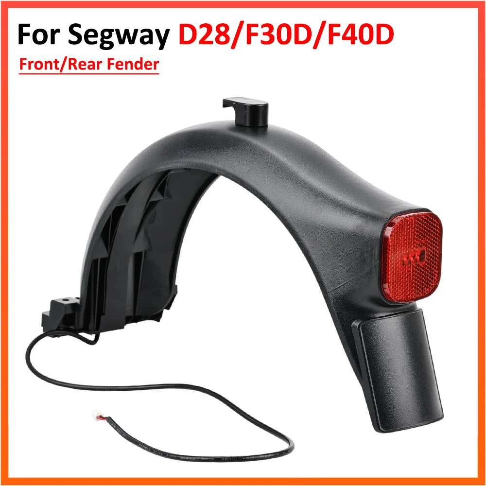 Vorderer und Hinterer Schmutzfänger für Ninebot D28 / F30D / F40D Spritzschutz mit Haken LED-Rücklicht Kunststoffteile