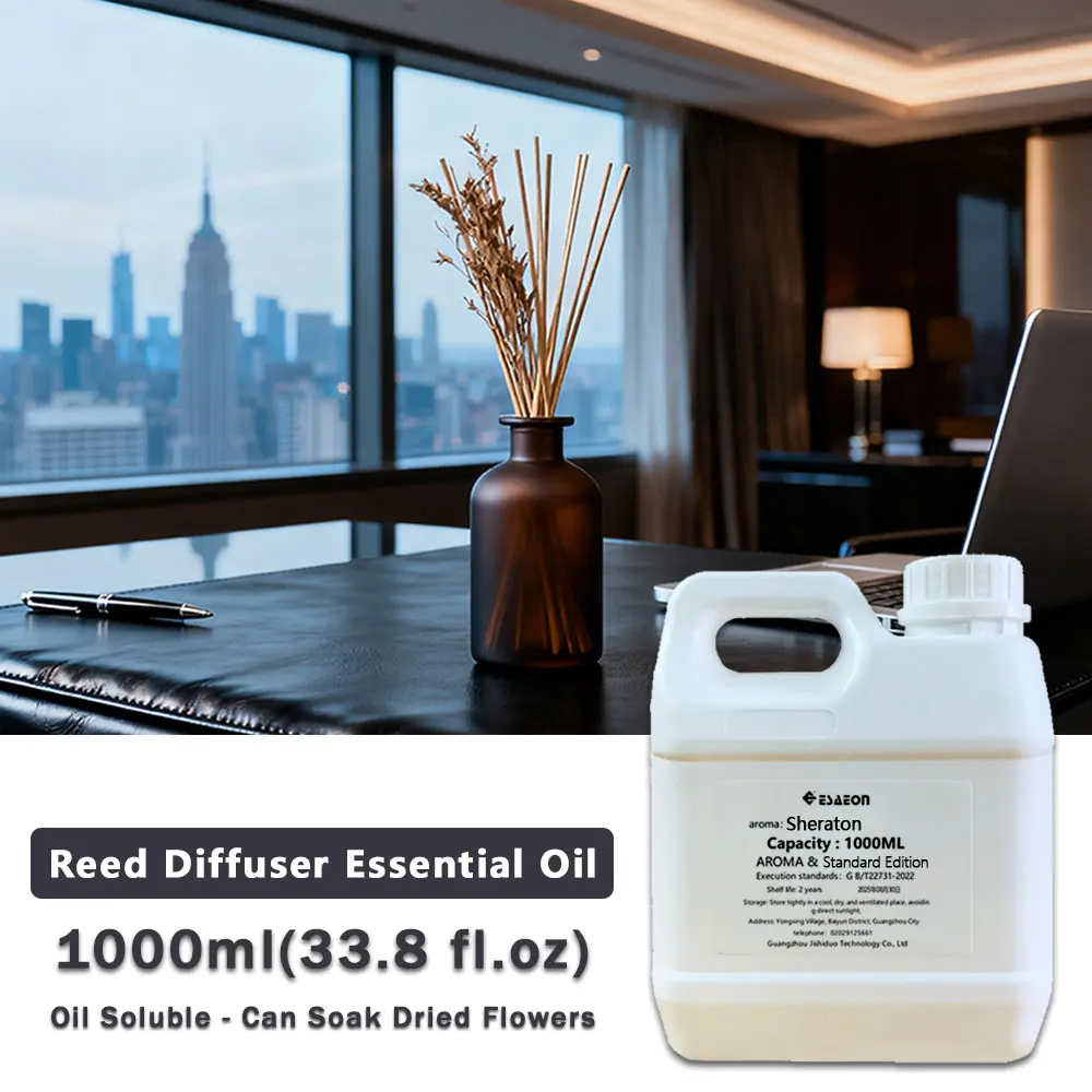 ESAEON 1000ml(33.8 fl.oz) Sheraton Essential Oil, For Reed Diffuser & Fireless Aromatherapy, Rattan Diffuser Replenishes Essence