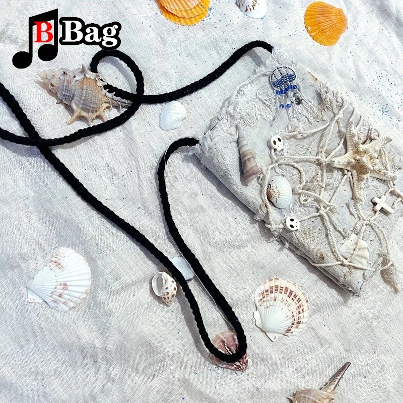 Marine animal handmade decoration bag Harajuku Women Girl Shell starfish vintage Shoulder bag female summer canvas messenger bag