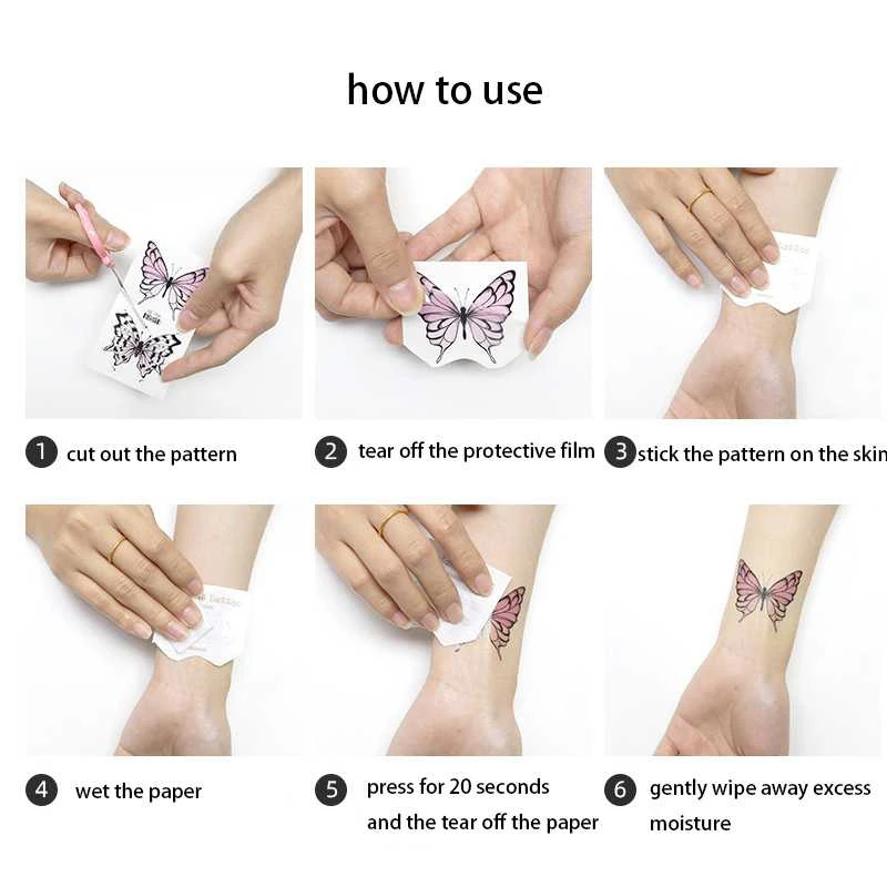 10 قطعة ملصق وشم مؤقت مقاوم للماء مثير الشفاه قطع نجمة الخماسي حفلة الشرير الصليب ملصق للجسم الذراع الساق تاج الوشم