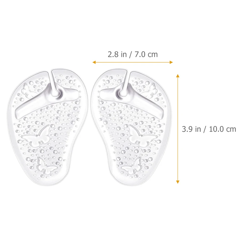 

6 Pairs Flip Flops Gel Cushions Shock Absorption Vibration Reduction Pain Relief Toe Protectors Forefoot Pads Shoes Grip