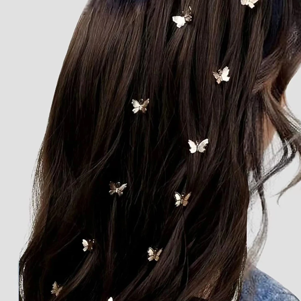 

2Pcs Butterfly Hair Chain Accessories Golden Women Braids Jewelry Long Fringe Hairpins For Party Wedding Stage Metal Trendy