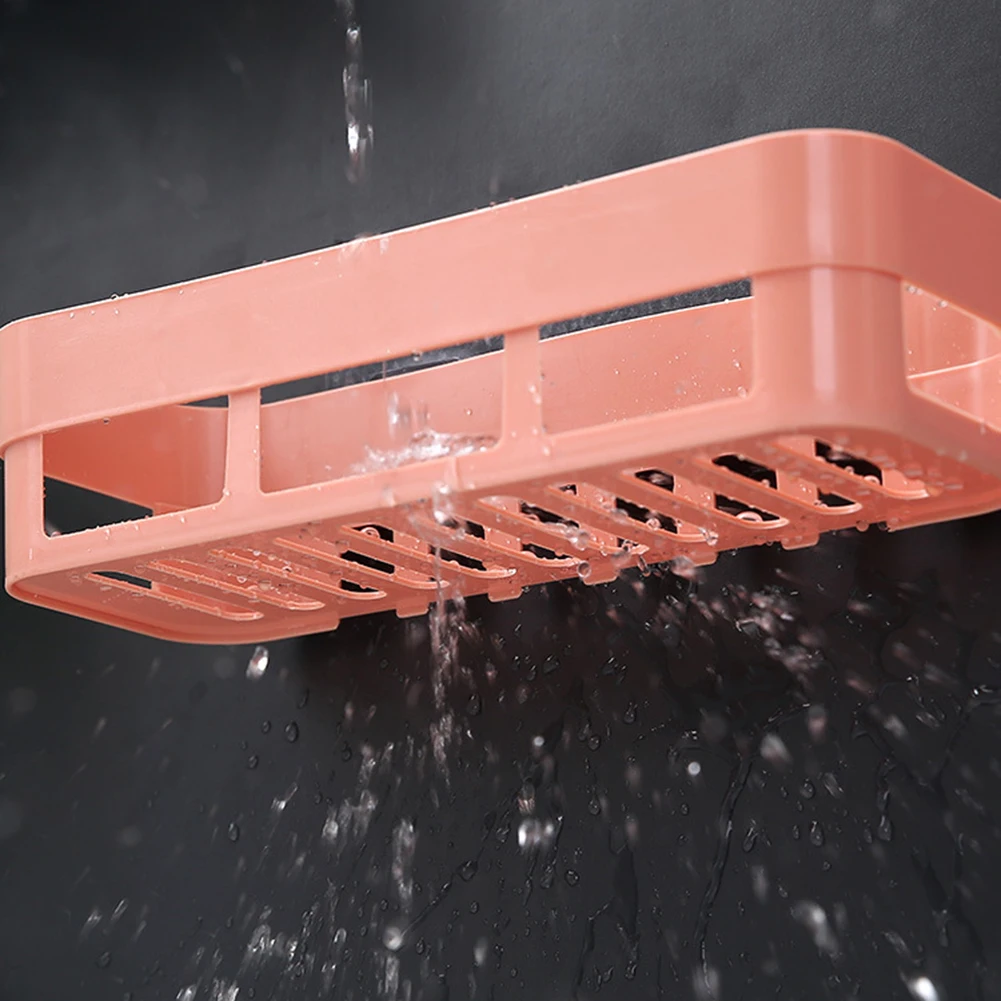 Space Saving Shelf Free Punch Rack Bathroom Storage Free Punch Rack No Drilling Storage Tripod Suction Cup Rack