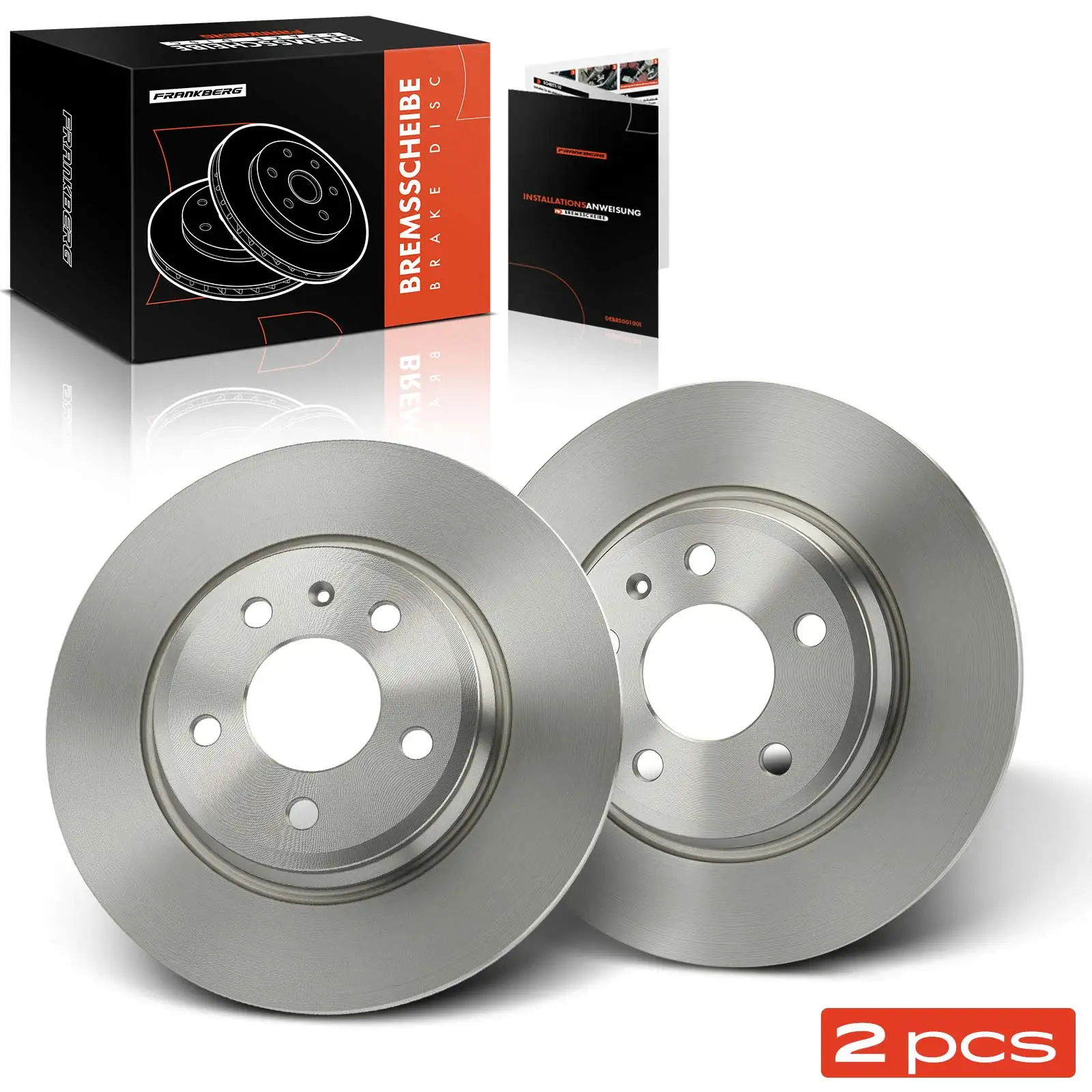 Frankberg 2x Remschijf Achteras Links Rechts voor Audi A4 8W2 8WC A4 Allroad 8WH 8WJ A5 F53 A6 4A2 A7 4KA Q5 FYB 8W0615601H