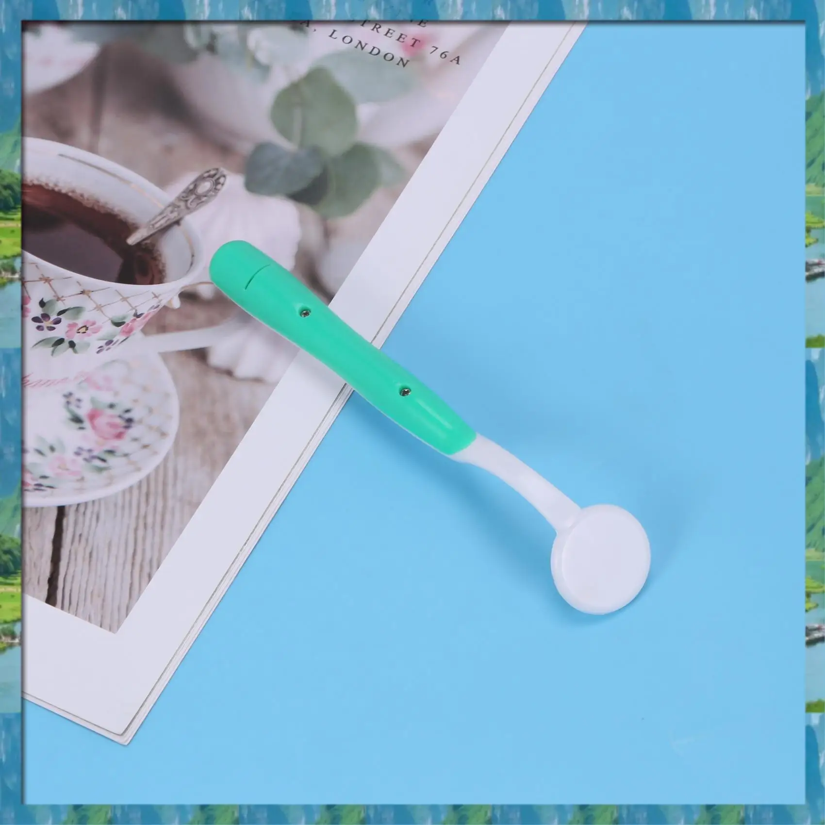 Y26A ใหม่ 1 PC ไฟ LED ฟันกระจกปาก Super Bright กระจกปาก Illuminated ฟันเครื่องมือดูแล Oral สุขอนามัยเครื่อง