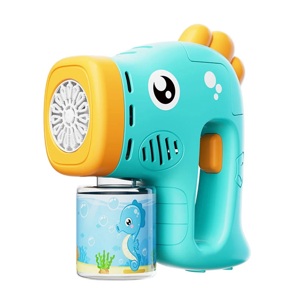 Electric Bubble Kids Automatic Soap Blower with Light Summer Outdoor Party Games Children Gift Blue