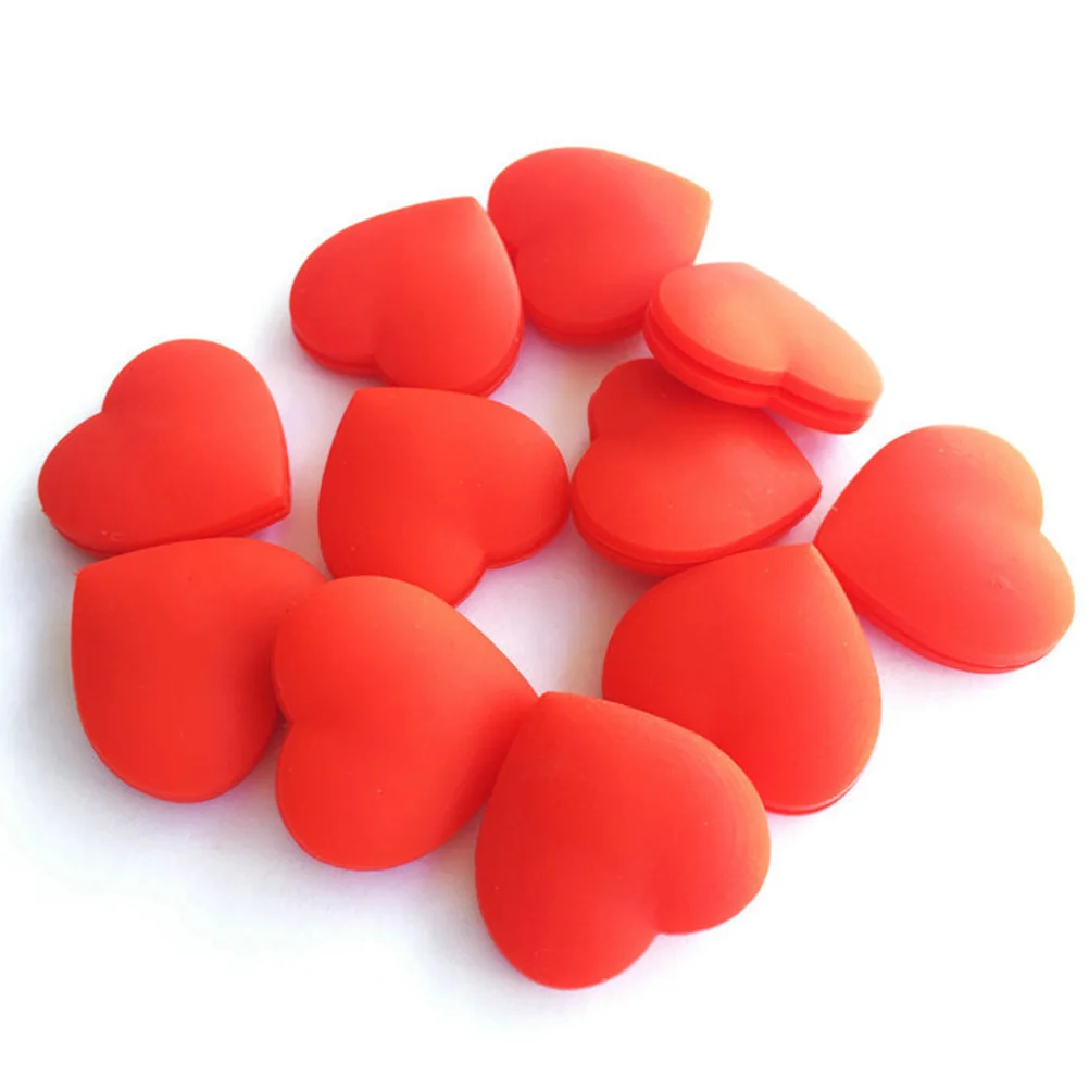 

6 Pcs Heart-shaped Tennis Racquet Dampener Silica Gel Shock Absorber for Racket
