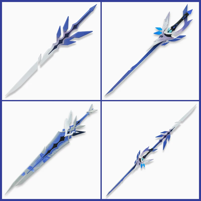 Genshin Impact Skirk-espada de Cosplay, réplica de armas Azurelight para Halloween, fantasía de Navidad, accesorios de disfraces de fiesta