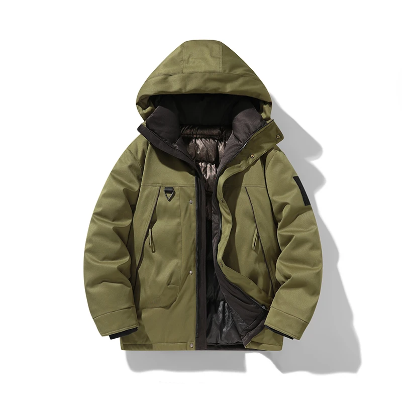 -20 ℃ Men's and Women's Warm Parka Lining Graphene Design Winter Cold-proof Hooded Cotton Jacket Casual Fashion Waterproof Coat