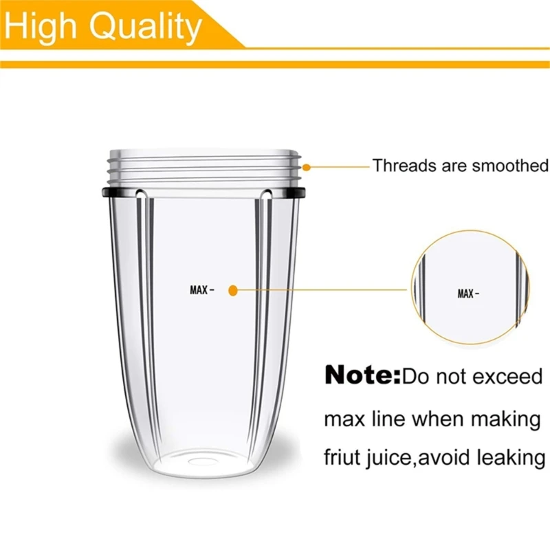 18 أوقية أكواب عصير استبدال أكواب شفافة أكواب البلاستيك كوب لصنع العصائر خلاط كوب استبدال جزء لخلاط NB600W/900 واط