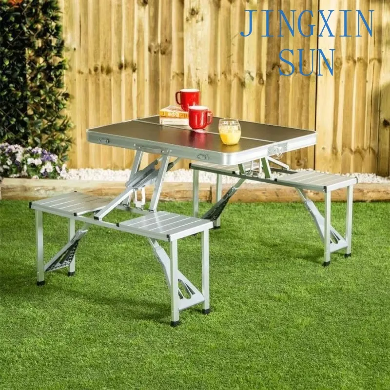 Aluminum folding table set, picnic camping folding table and chair