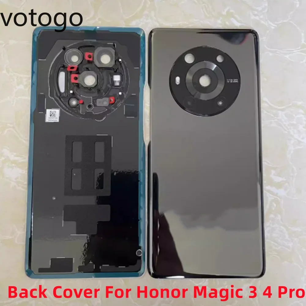 Repair Original For HONOR Magic 3 4 Pro Huawei Rear Battery Back Cover Housing Glass Door Lid Shell Case +Camera Lens Frame